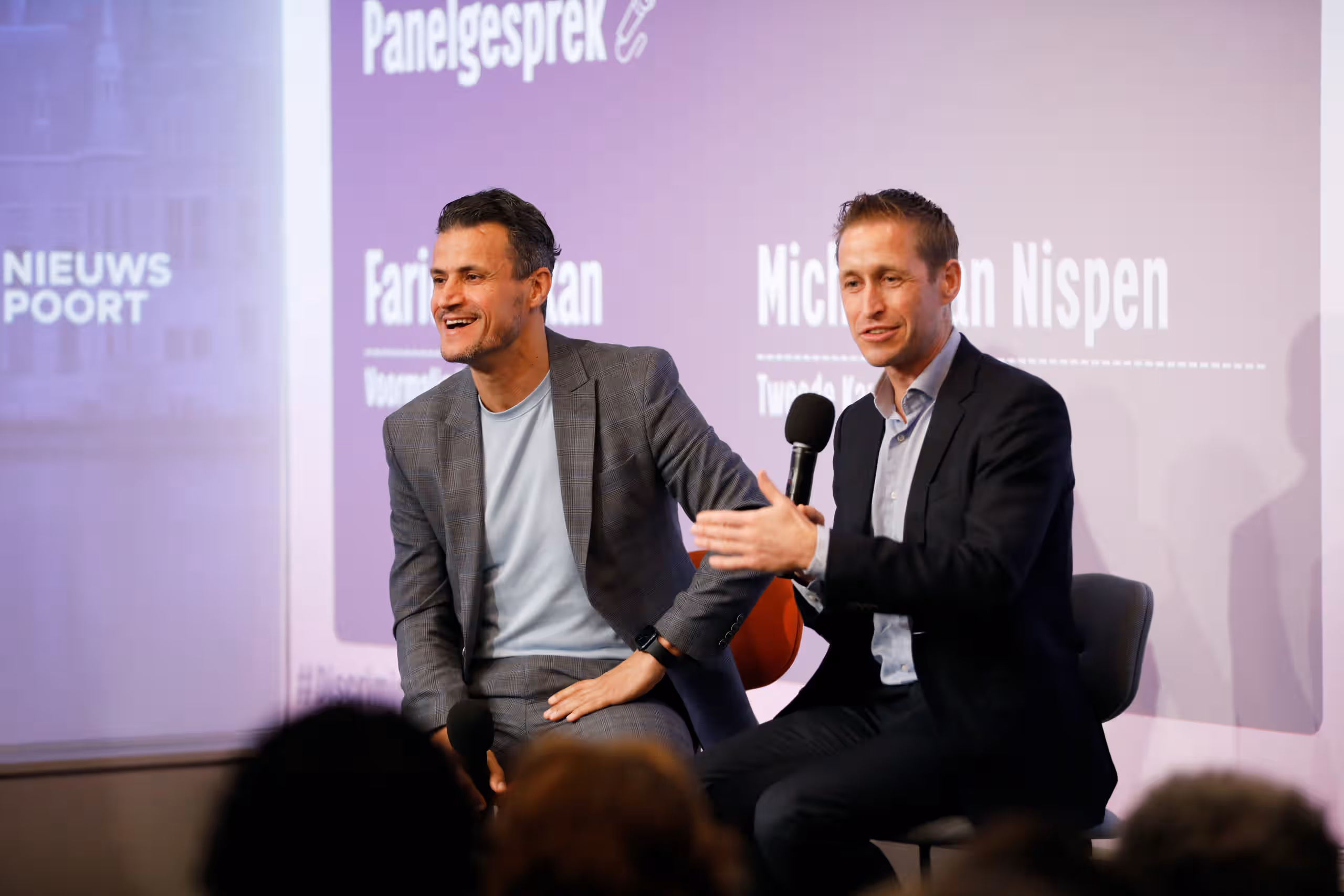 Panelleden Farid Azarkan en Michiel van Nispen